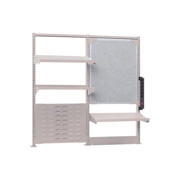 Lista International Lista Louver Panel Kit W/ Shelf, 50-3/4"W x 15"D, Gray XSSMNX-60/2424/LG - main